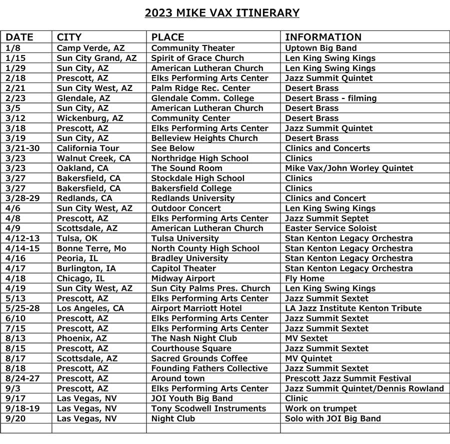 Full 2023 Schedule